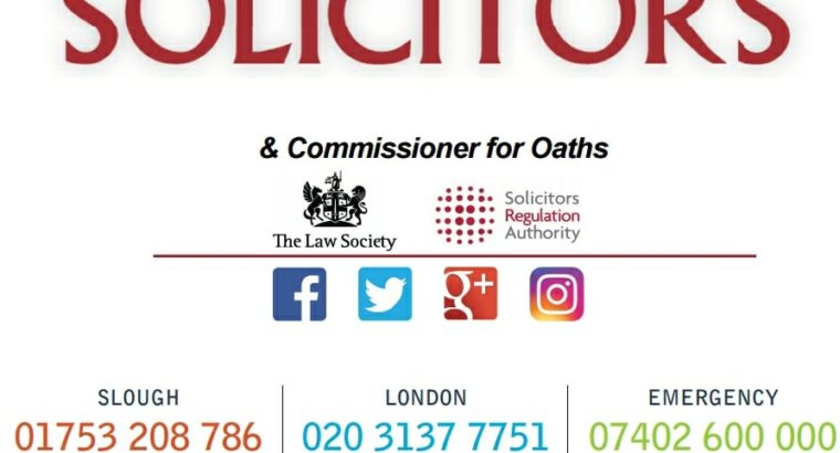 Law Firm of Solicitors & Commissioners for Oaths In Slough, UK